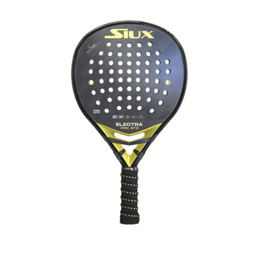 Siux Electra Pro ST3 2024 padelracket – hybride druppelvorm met 15K Carbon blad en EVA Soft kern voor maximale power en controle.