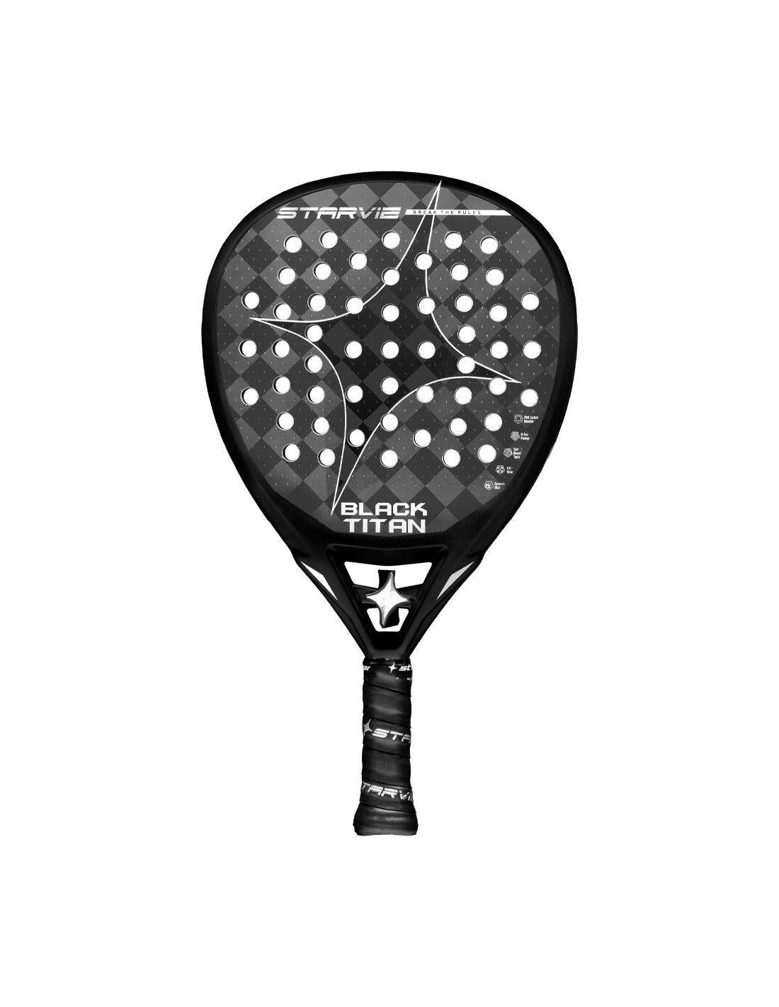 Black Titan 2026 padelracket hybride vorm 24K Carbon Master