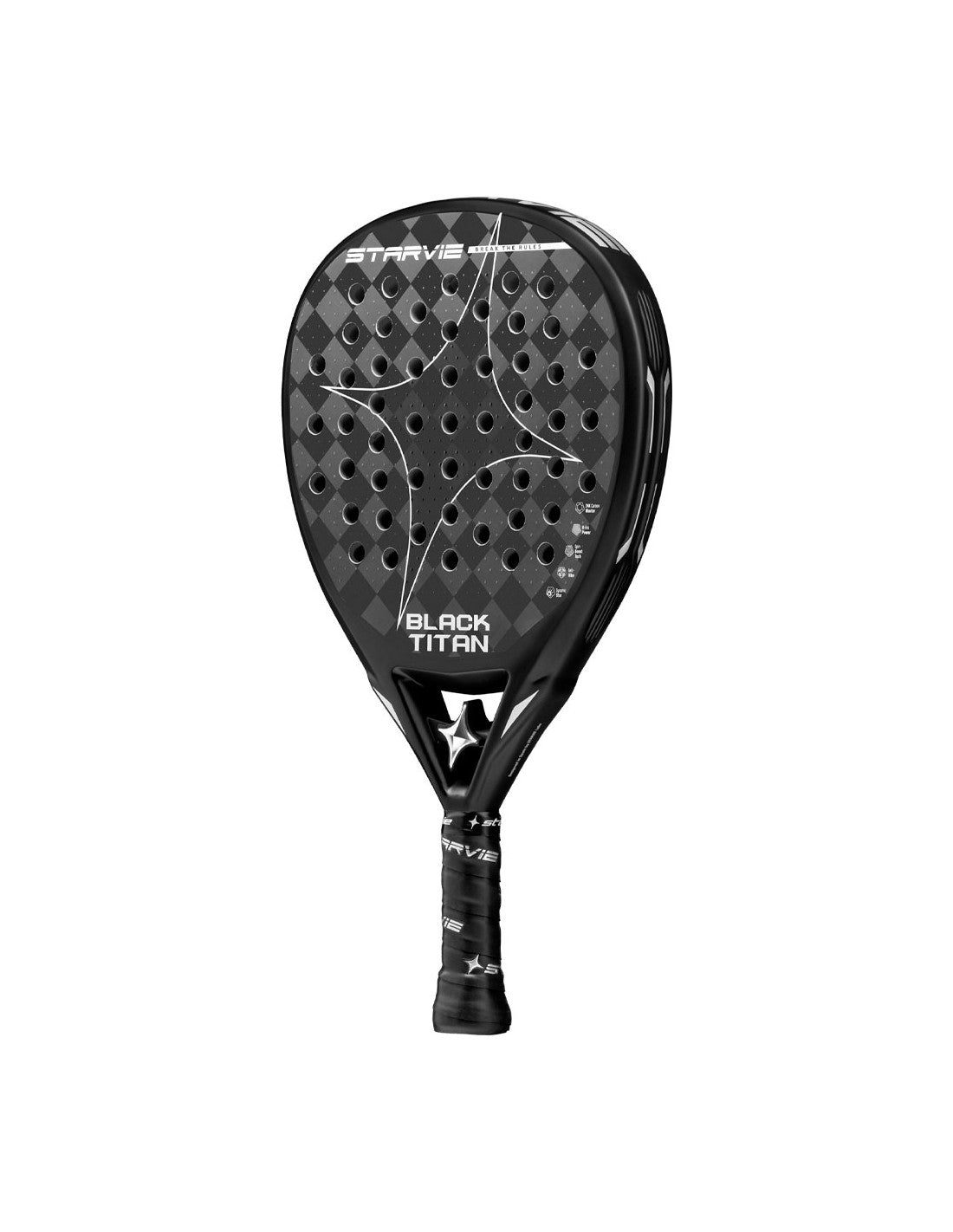 Black Titan 2026 padelracket hybride vorm 24K Carbon Master kantel