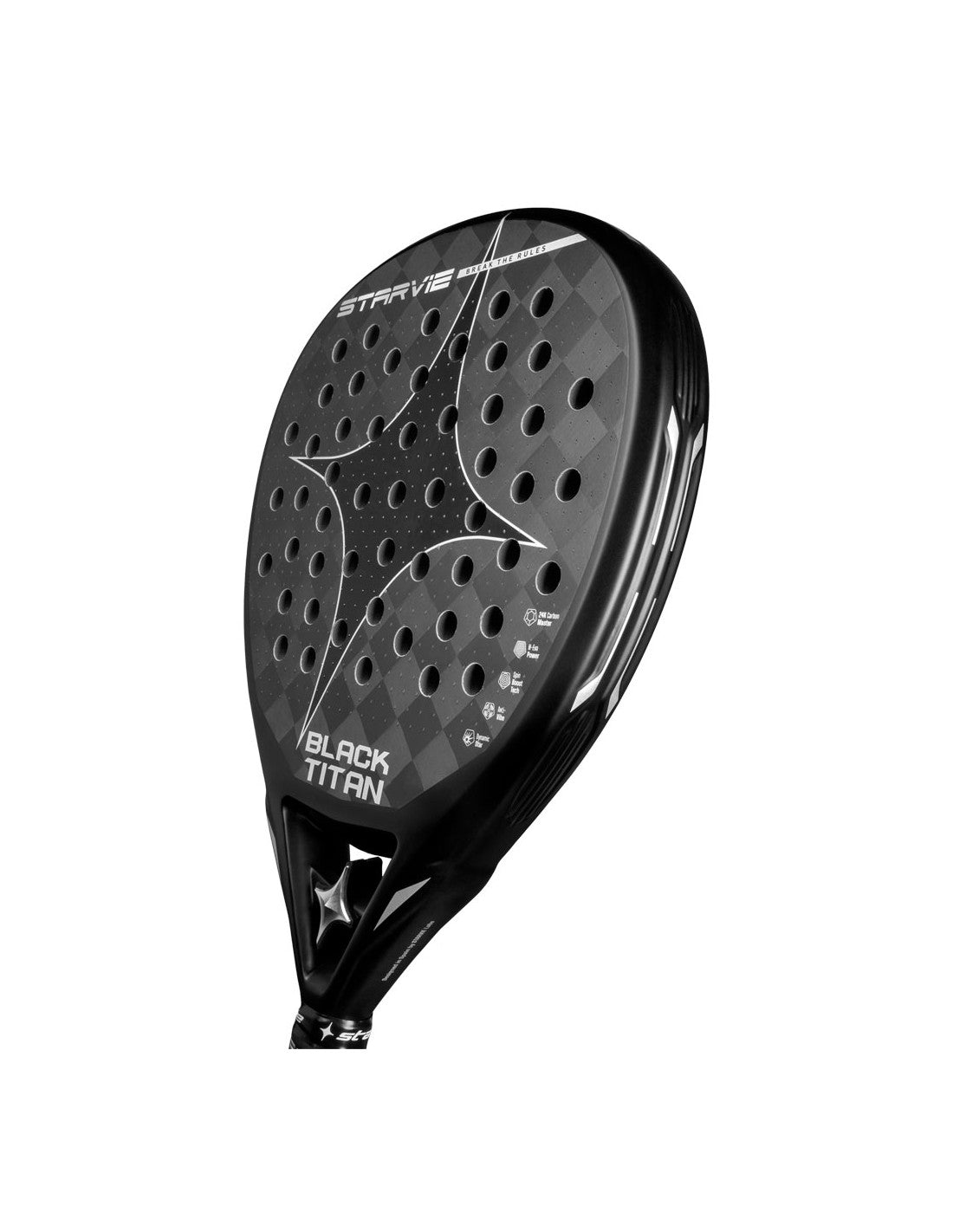 Black Titan 2026 padelracket hybride vorm 24K Carbon Master Blad